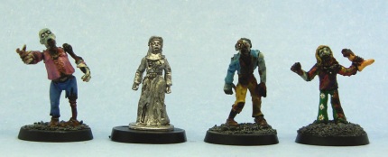 From left to right: Games Workshop, Recreational Conflict, Copplestone Castings, Mega Miniatures